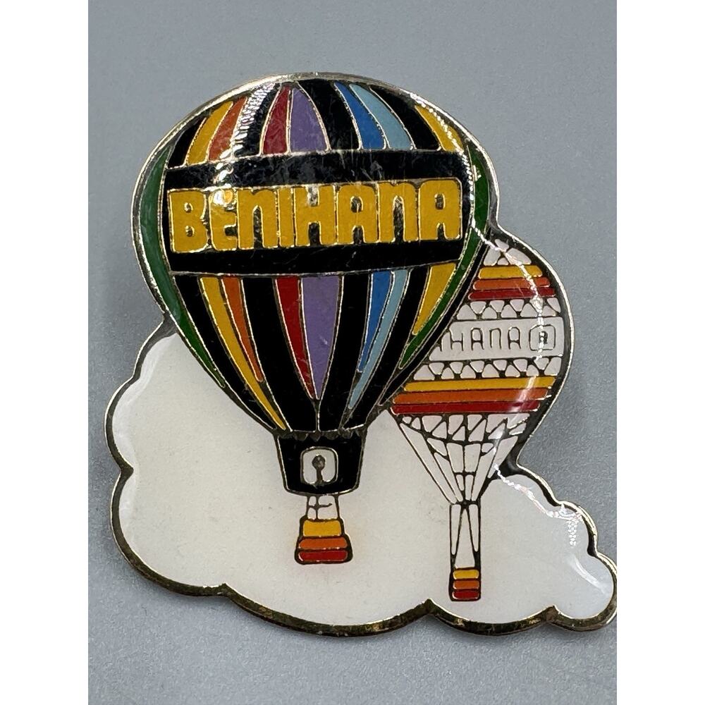 Vintage Benihana Restaurant Hot Air Balloons Employee Lapel Pin